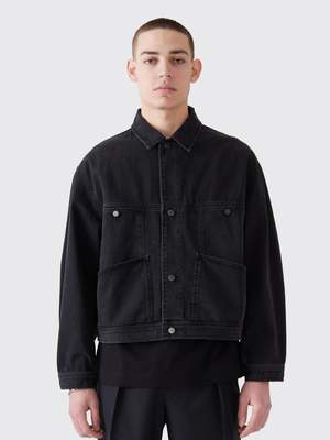 Lemaire 4 Pocket Blouson - Bleached Black | Garmentory