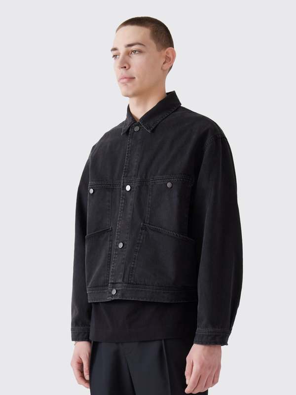 Lemaire 4 Pocket Blouson - Bleached Black | Garmentory
