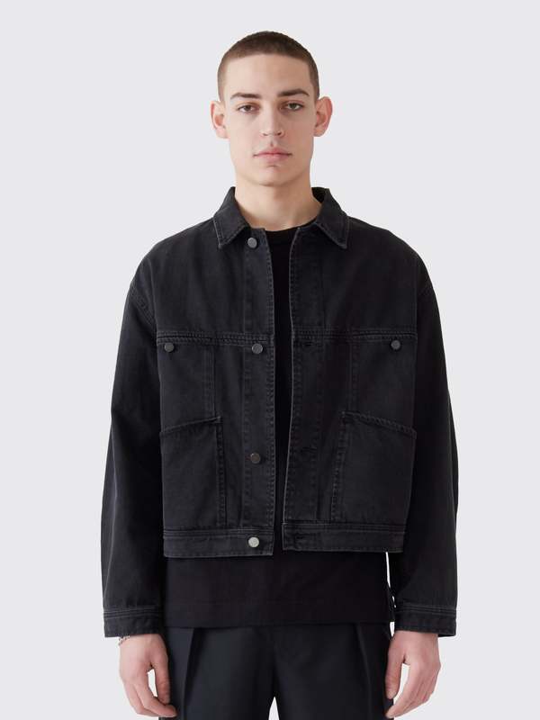 Lemaire 4 Pocket Blouson - Bleached Black | Garmentory