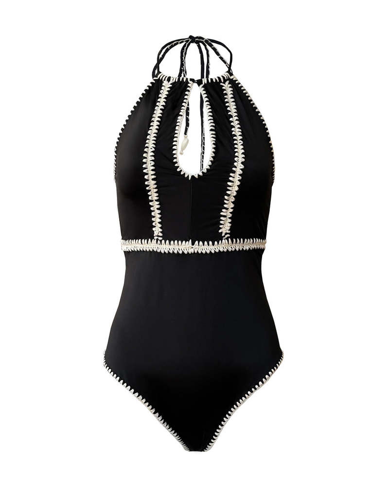 Sea NY Lemika Halter Neck One Piece - Black | Garmentory