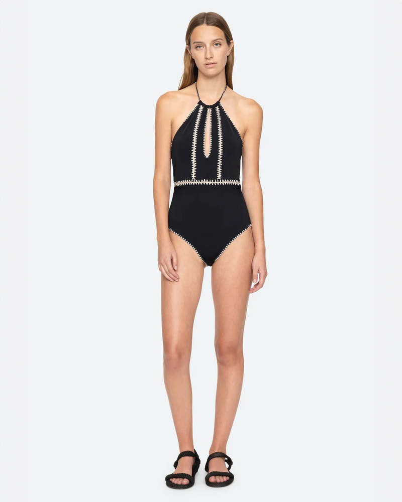 ◆Massimo Dutti◆ Long shirring halter neck one piece m13304444702_1.jpg