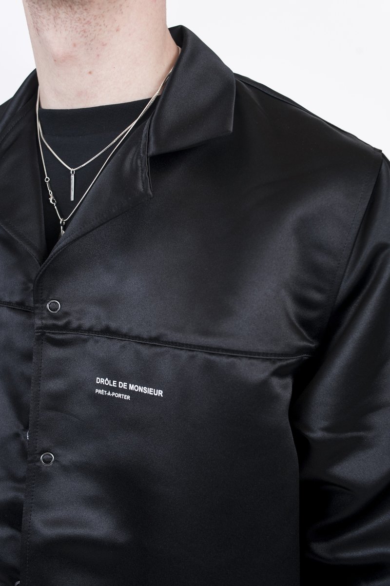 DROLE DE MONSIEUR/Satin DDM Overshirt/コーチジャケット