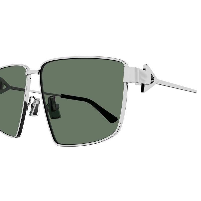 Bottega Veneta BV1223S 003 Geometric Sunglasses - Silver / Green Bottega Veneta bv1223s/003 – Turakhia Optics main image 4