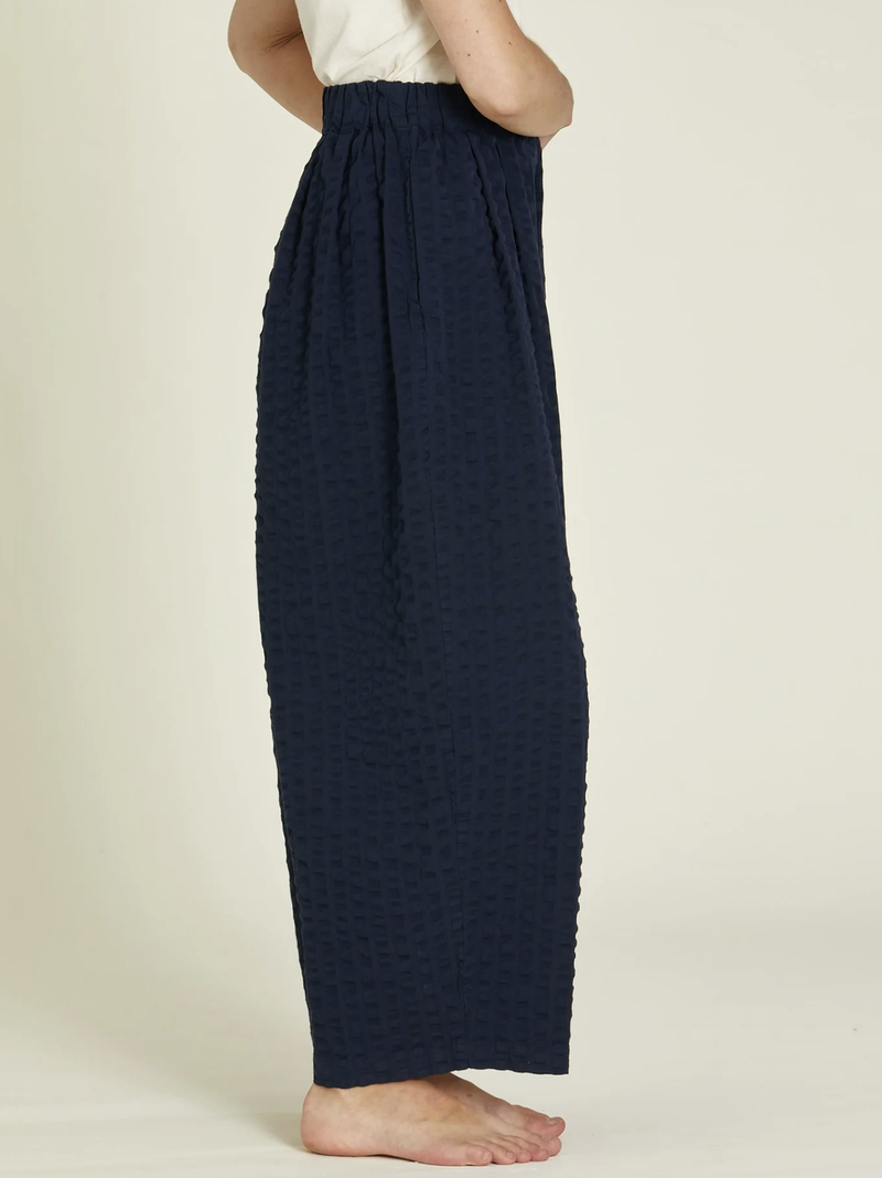 Black Crane Wide Pants - Navy