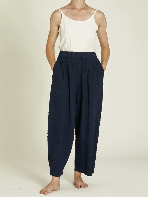 Black Crane Wide Pants - Navy
