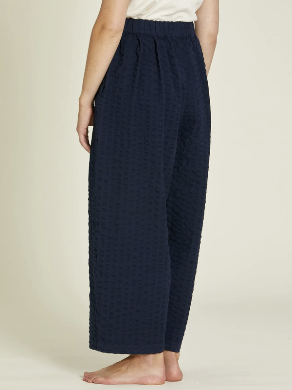 Black Crane Wide Pants - Navy