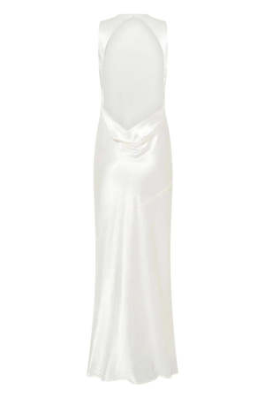 sachin and babi light blue dress Backless Silk Mini Dress White | Nissa