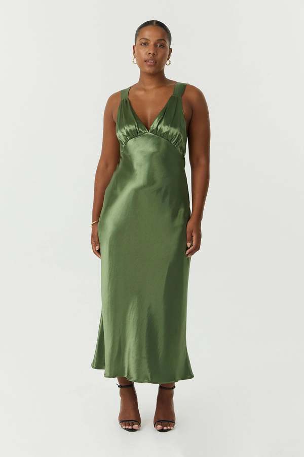 bra for bridesmaid dress Sleeveless Long Dress with Gathered Bra in Sable – Rowen Rose main image 1
