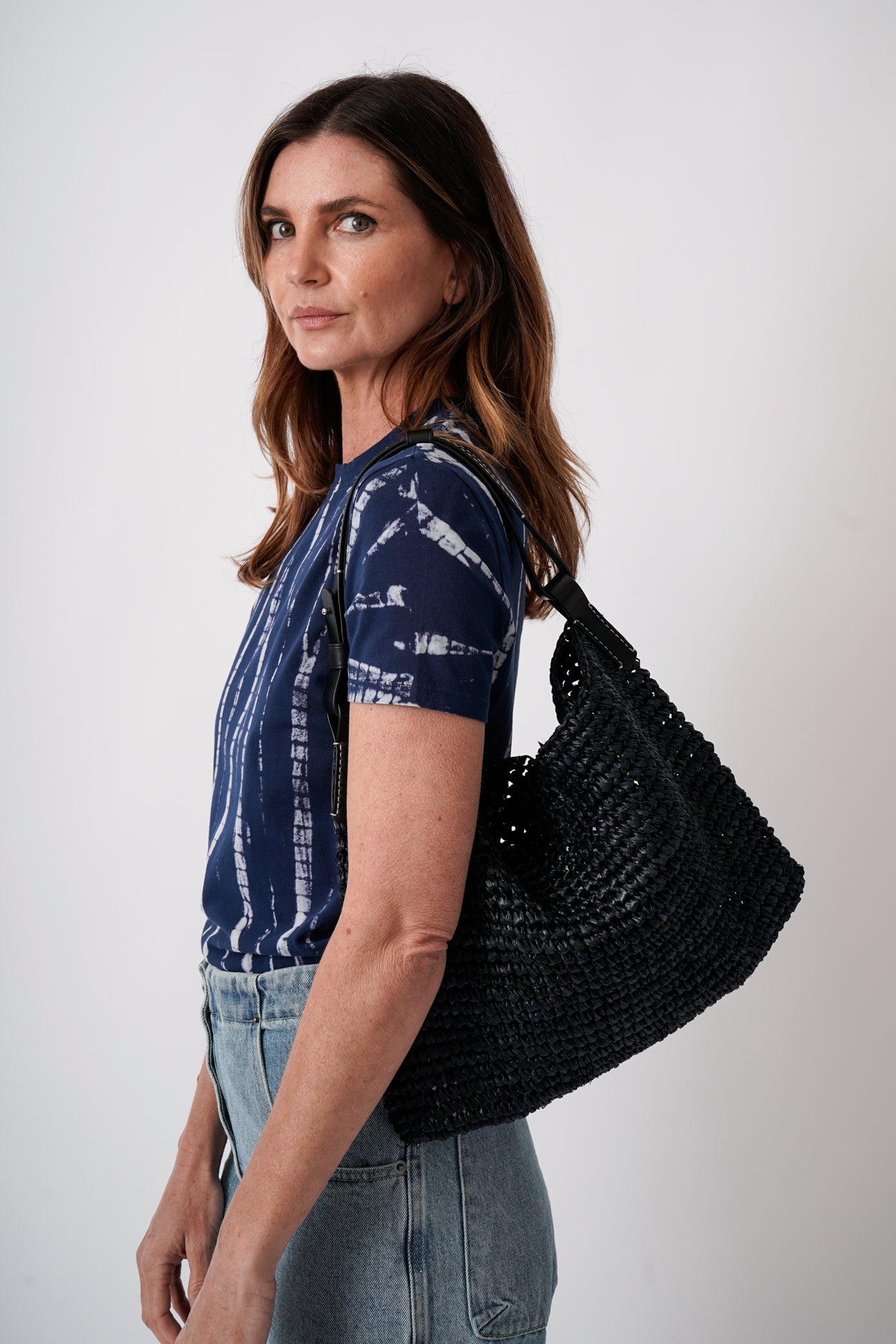 Proenza Schouler Minetta Raffia Bag - Midnight | Garmentory