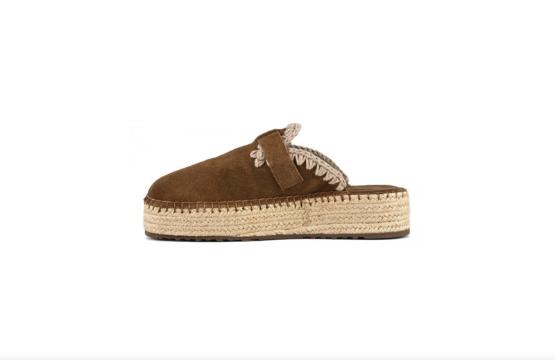 Mou Jute Clog Suede - Nut Brown | Garmentory