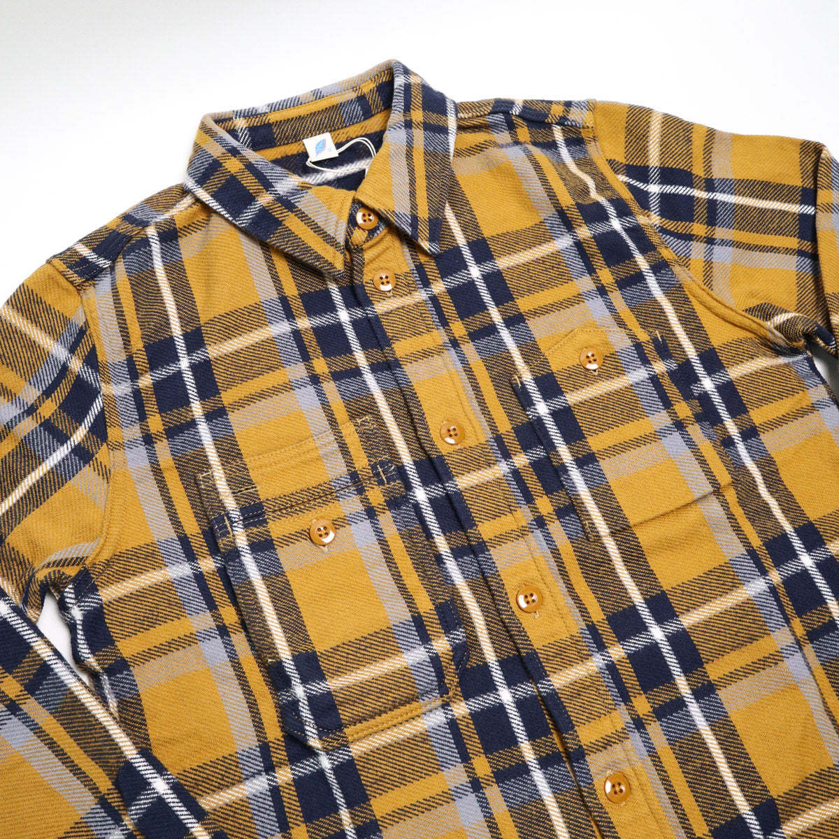 Half Placket Check Cotton Shirt | Ecru/Rich Soil