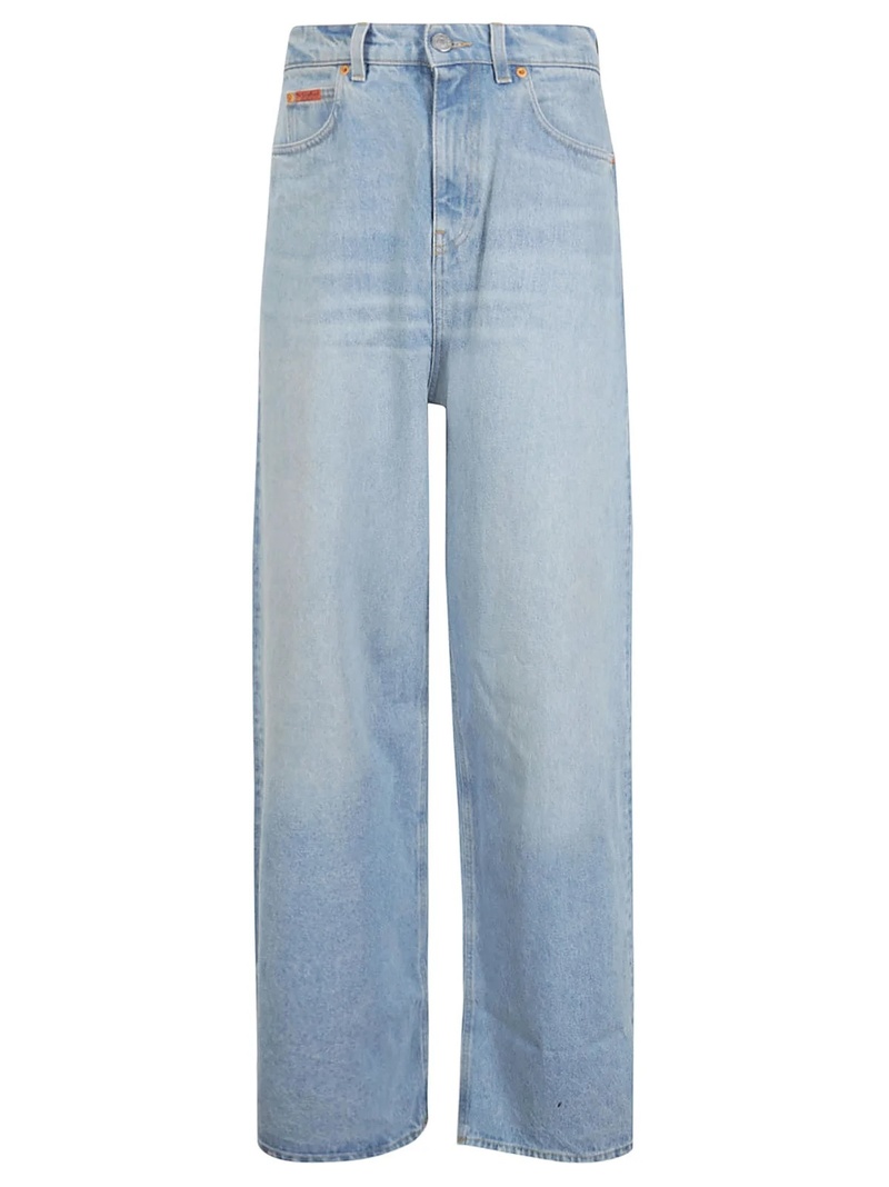 Martine Rose Extended Wide Leg Jeans - Bleached Wash