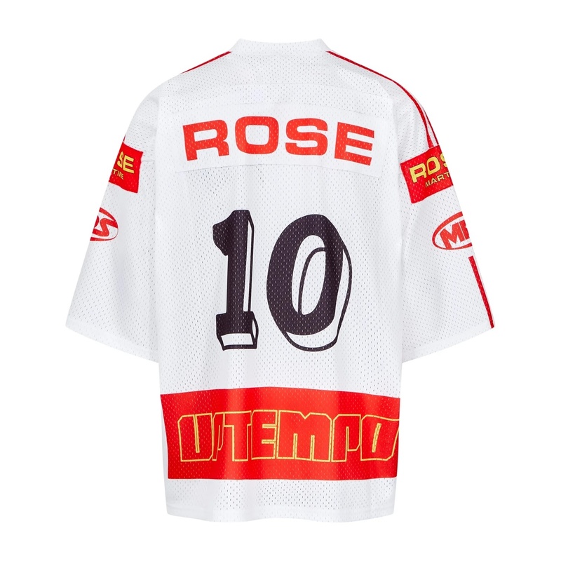 Martine Rose Oversized Graphic Print Football Top - White