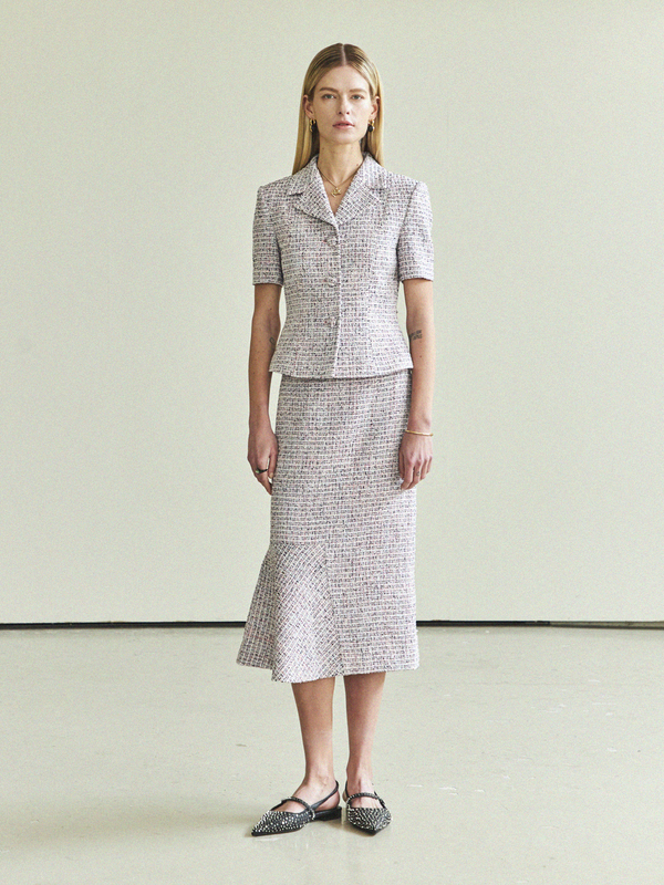 Maison De Ines Mermaid Summer Tweed - Melange Light Pink