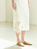 Maison De Ines Sheer Flower Detail H-Skirt - Ivory - Thumbnail 6