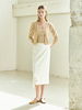 Maison De Ines Sheer Flower Detail H-Skirt - Ivory - Thumbnail 2
