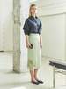 Maison De Ines Sheer Flower Detail H-Skirt - Spring Green - Thumbnail 4