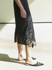 Maison De Ines Sheer Flower Detail H-Skirt - Black - Thumbnail 5