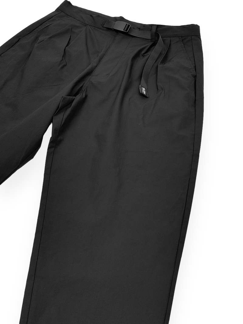 パンツ 2tuck black linen slacks pants WASHED LINEN TWILL 2-TUCK PANTS｜BLACK – Cornier
