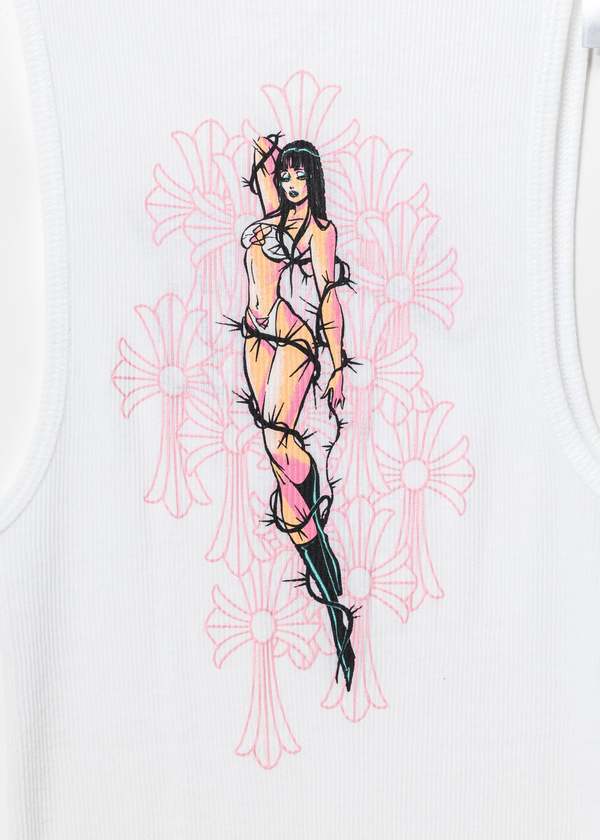 chrome hearts Chrome Hearts X Deadly Doll Tank Top - White