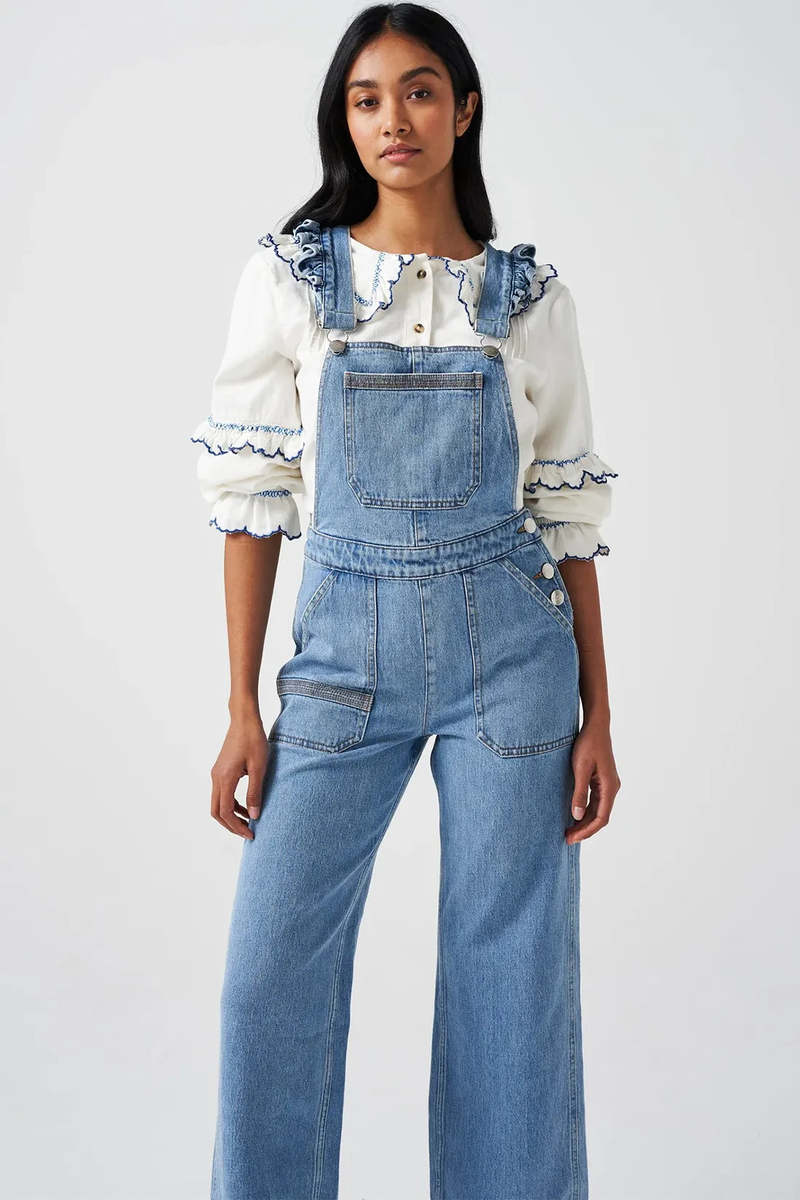 Seventy + Mochi Elodie Frill Dungaree - Rodeo Vintage