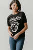 People of Leisure Rolling Stones Raglan Tee - Black - Thumbnail 8