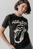 People of Leisure Rolling Stones Raglan Tee - Black - Thumbnail 9