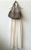 Two Sheer Natural Drawstring Dress - Cream/White Stripe - Thumbnail 2
