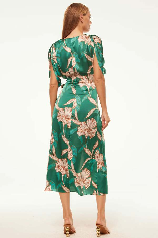 slim fit dress slacks Francesca Dress in Wanderlust Jade – Beau & Ro main image 1