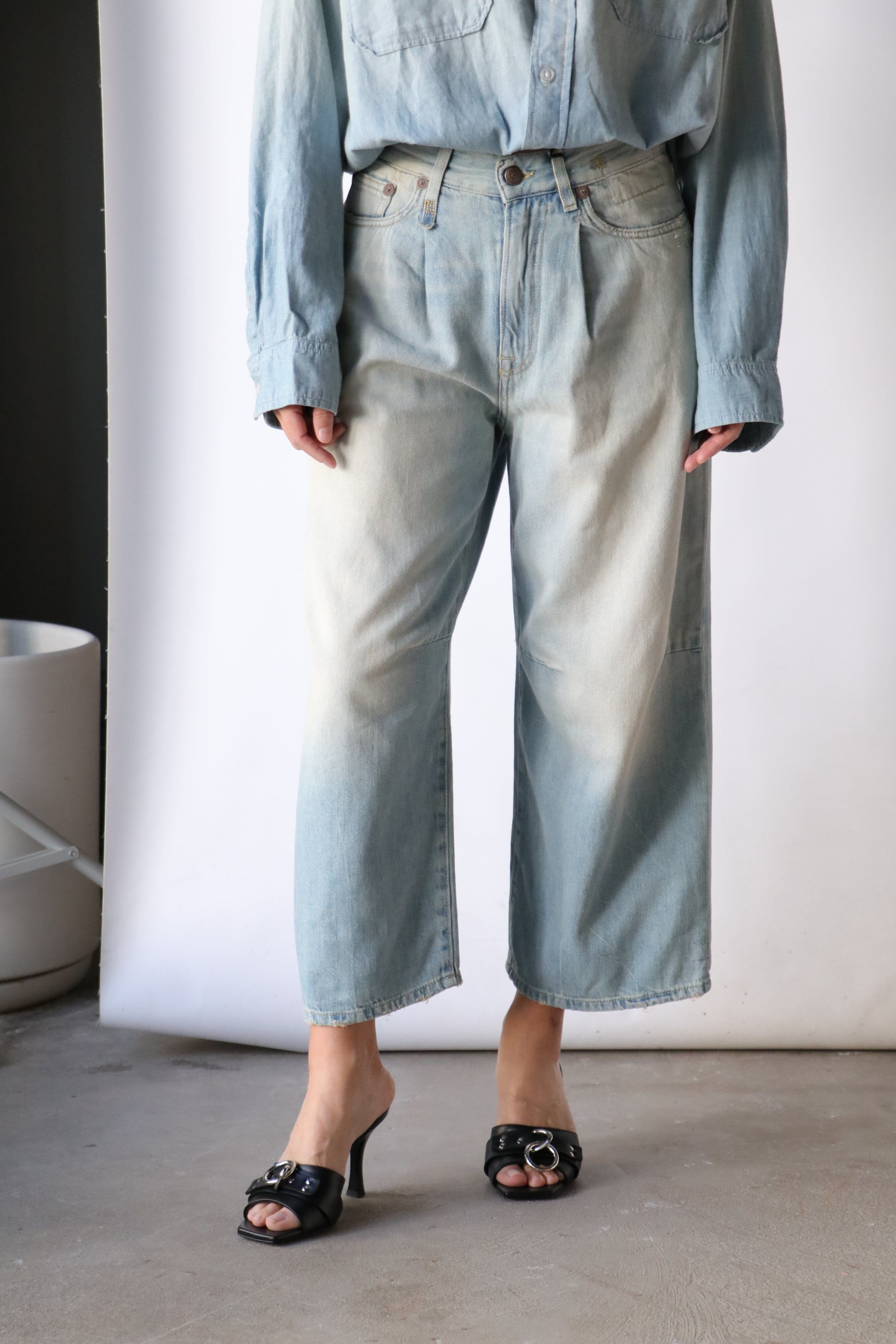 Eongul ヨングル Curvy Denim ブルー 01 Regular long denim skirt with CIRCULOSE® - blue | Maxi