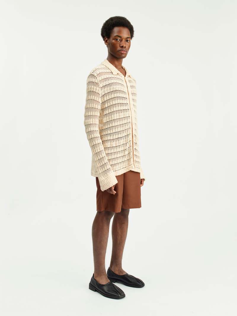 Séfr Yasu Knit Shirt - Cream | Garmentory