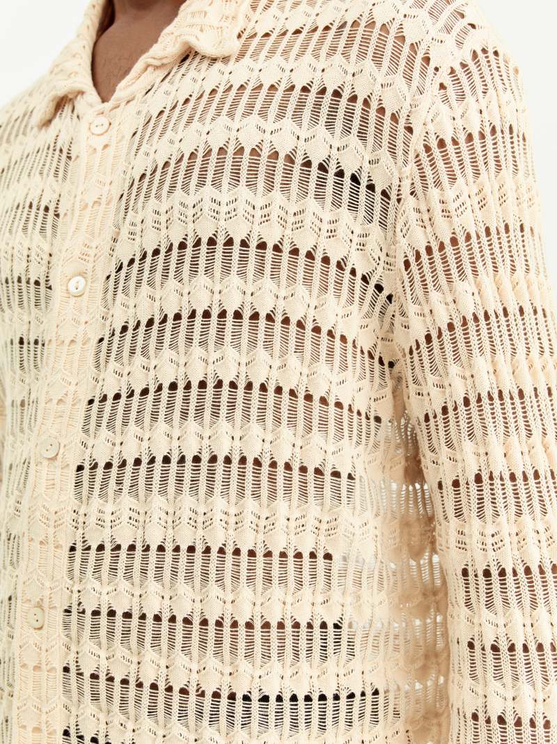 Séfr Yasu Knit Shirt - Cream | Garmentory