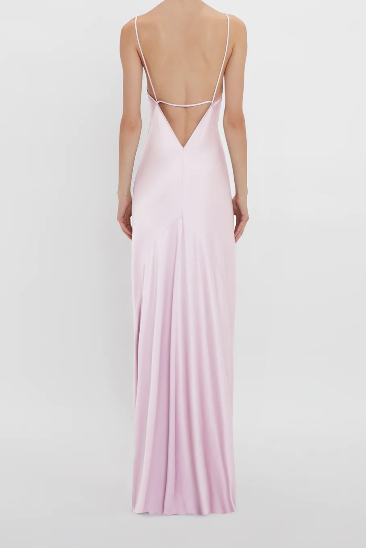 Victoria Beckham Low Back Cami Floor Length Dress - Rosa | Garmentory