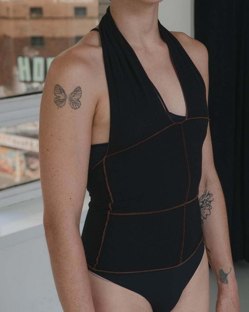 Baserange Cinder Halter Top - Black | Garmentory