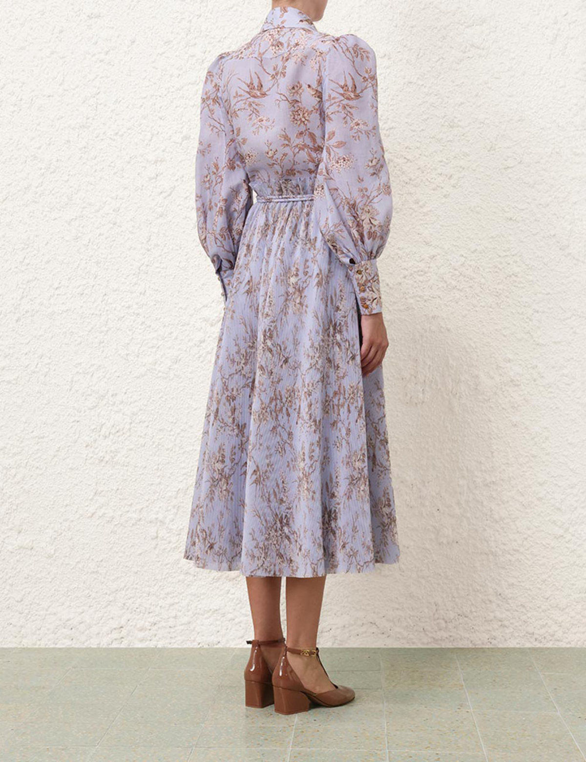 Zimmermann Pleated Midi Skirt - Blue Mockingbird | Garmentory