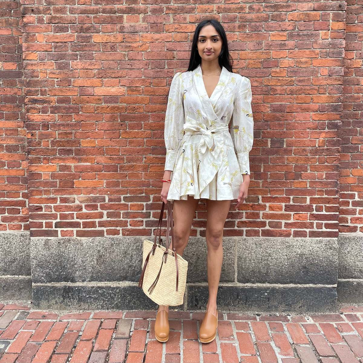 white christmas dresses Zimmermann Rebellion Button Long Sleeve Midi Dress main image 1