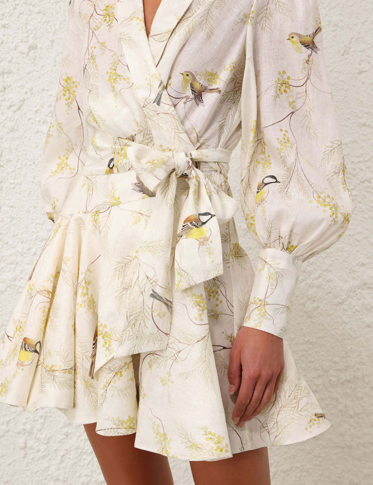 ワンピース ZIMMERMANN ACACIA PRINTED MINI DRESS Zimmermann Acacia Birds Printed Mini Dress in Natural | Lyst
