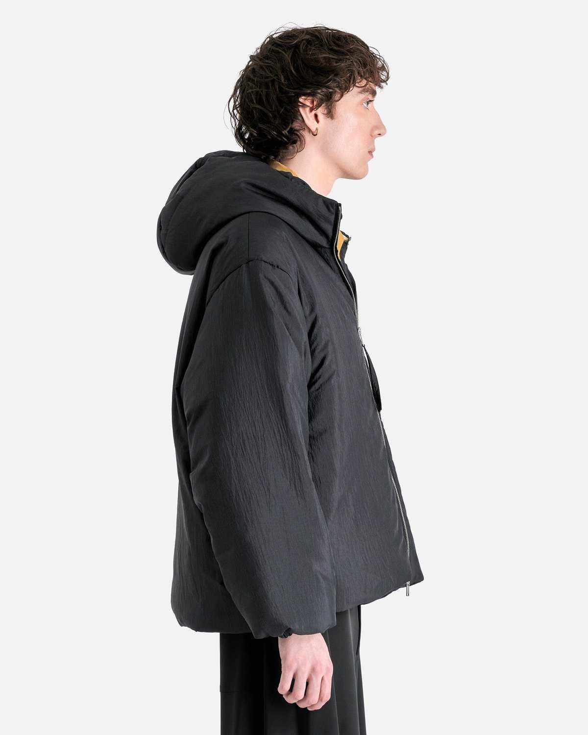 Jil Sander Silk and Nylon Canvas Down Jacket - Black