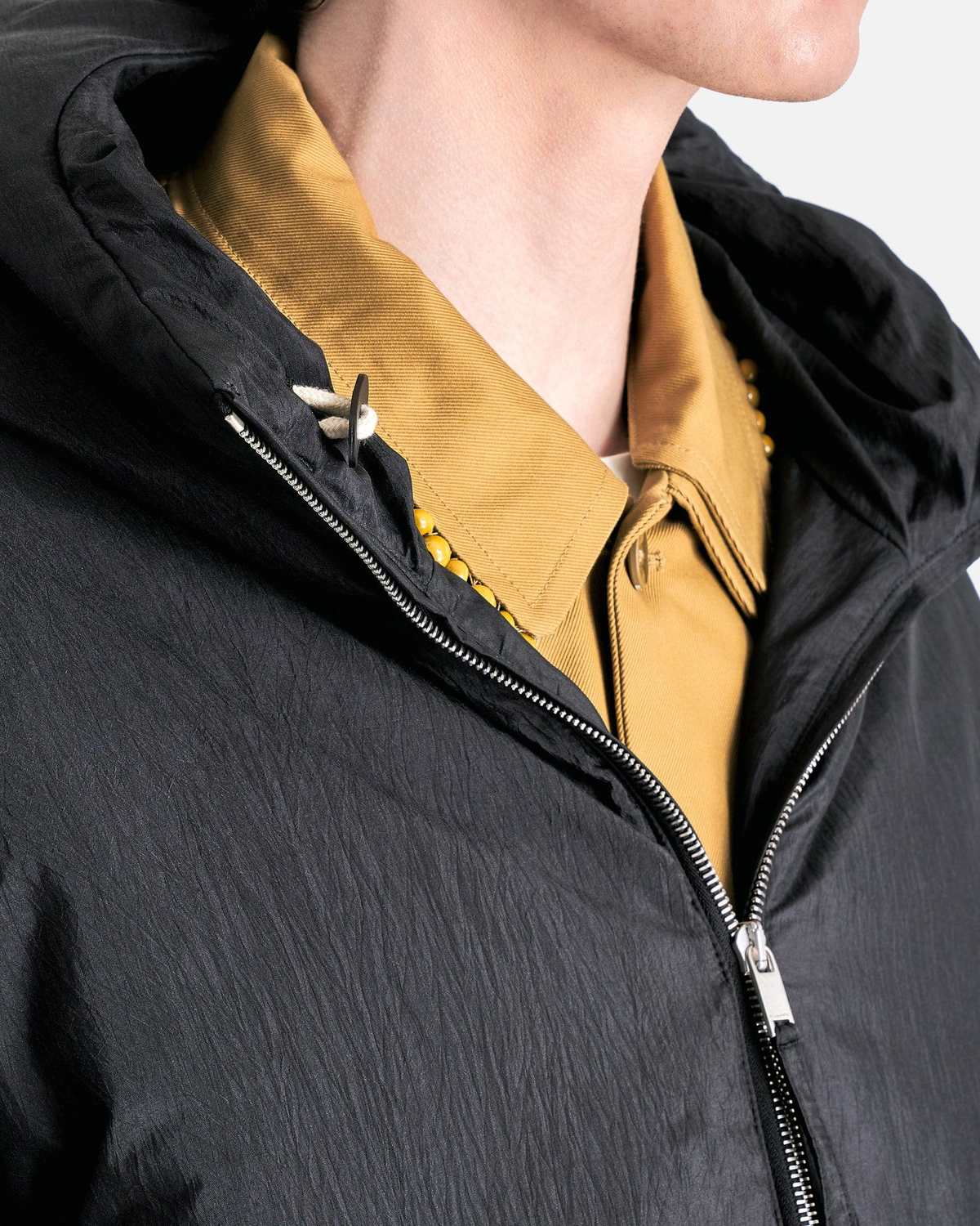 Jil Sander Silk and Nylon Canvas Down Jacket - Black