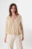 Erica Tanov Pima Cotton Box Cardigan - Natural - Thumbnail 6