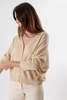 Erica Tanov Pima Cotton Box Cardigan - Natural - Thumbnail 7
