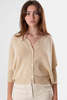 Erica Tanov Pima Cotton Box Cardigan - Natural - Thumbnail 8