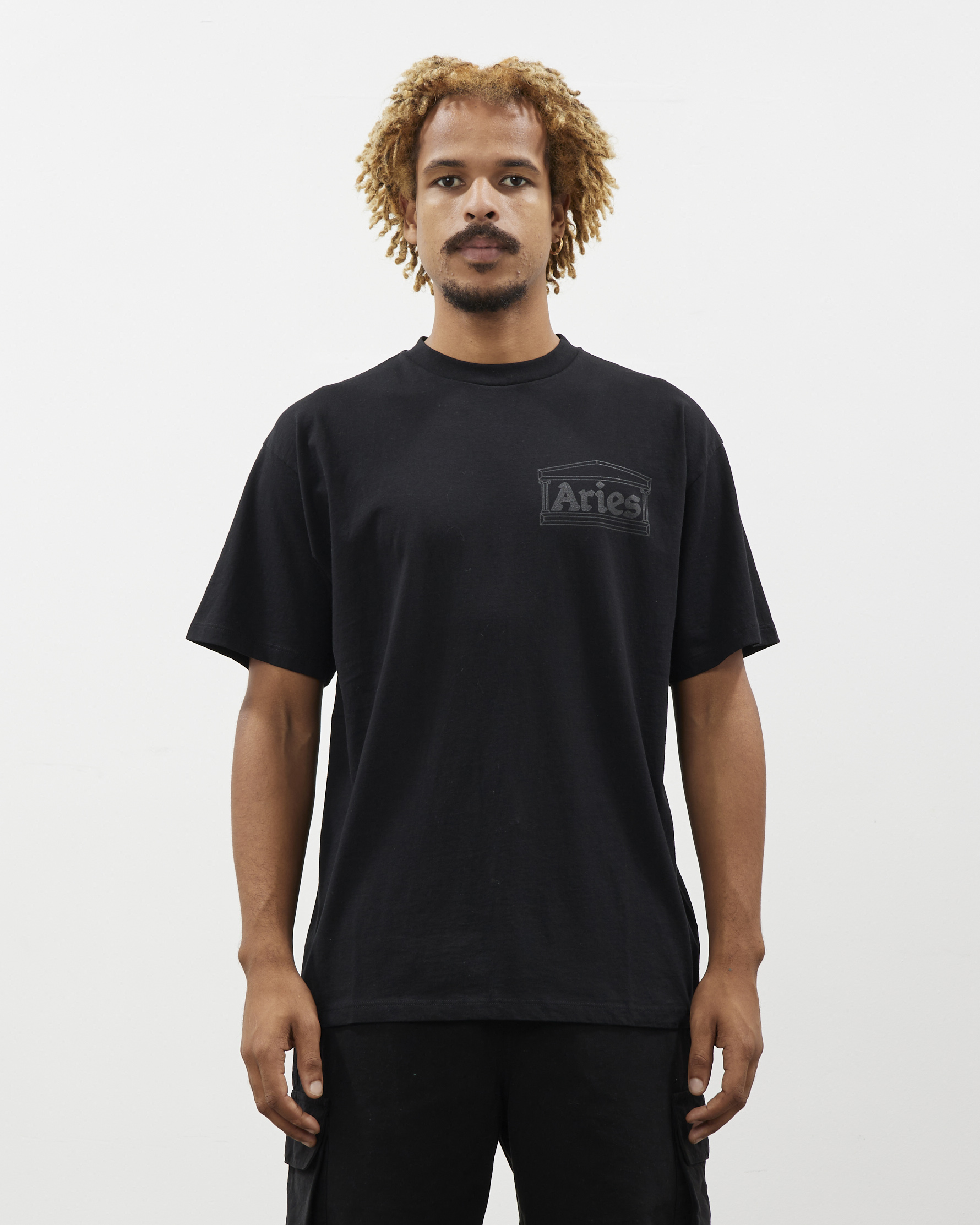 Aries Arise Temple SS Tee - Black | Garmentory