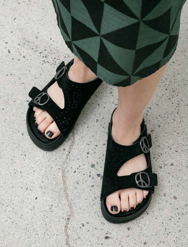 Needles Double Strap Suede Sandal Needles Double Strap Suede Sandal