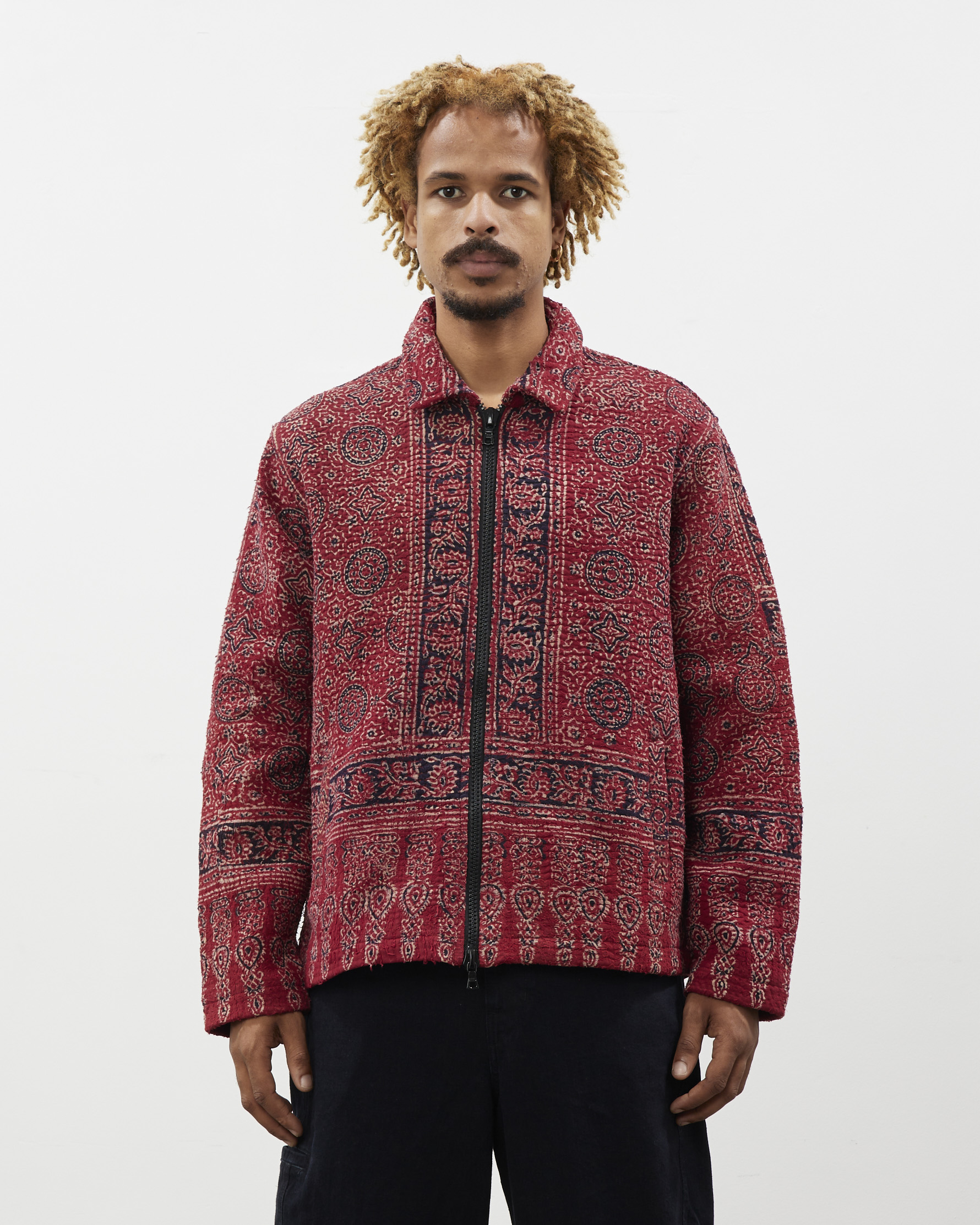 ジャケット・アウター Kartik Research Printed Cotton Jacket Kartik Research - Embroidered Quilted Patchwork Cotton Jacket