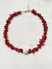 CHILLAX Pearl Choker Necklace - Red - Thumbnail 1