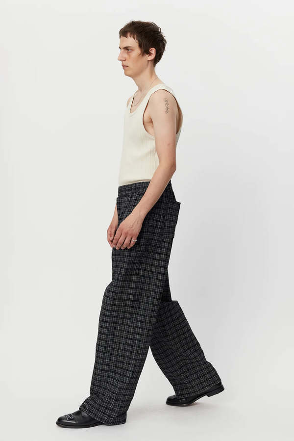 mfpen Easy Trousers - Black Check | Garmentory