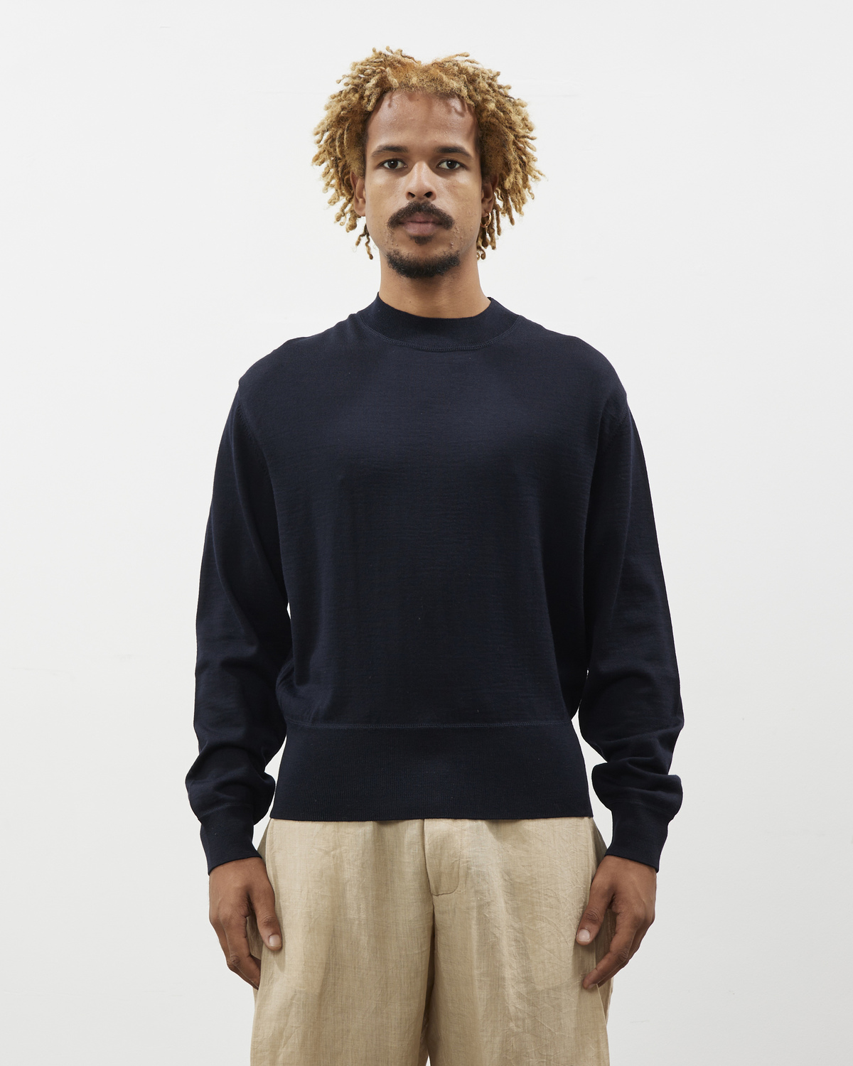 Lemaire Mock Neck Jumper - Black | Garmentory