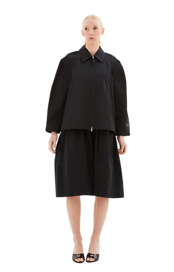 A-Line Zip-Up Jacket (Black) | Garmentory