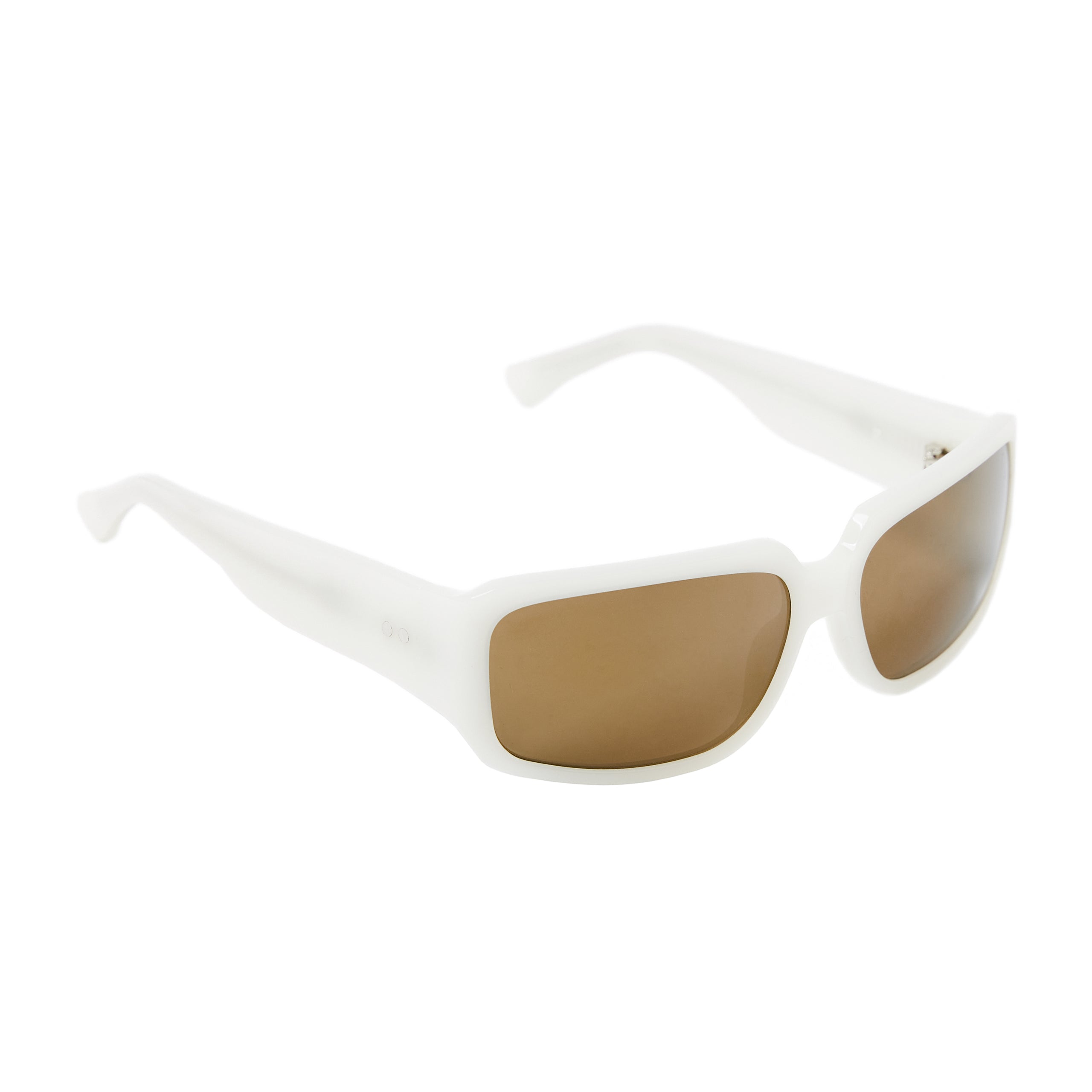 Dries Van Noten LINDA FARROW RECTANGULAR SUNGLASSES - WHITE 